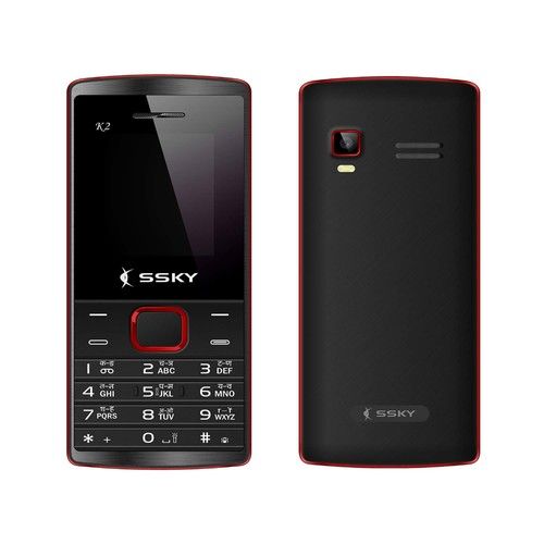 Ssky K2 Dual Sim Feature Phone Black+Red Color Android Version: No