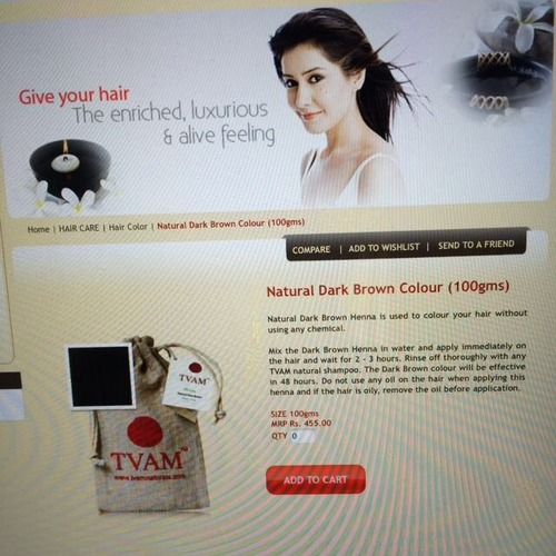 Natural Dark Brown Hair Color (100gm)