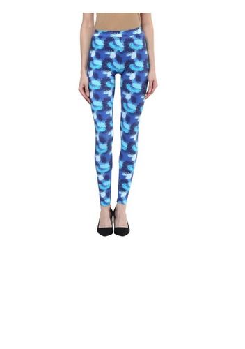 Ladies Blue Brush Leggings