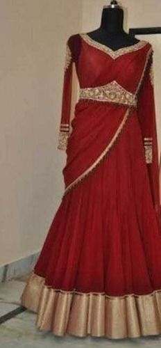 Designer Bridal Red Saree - Cotton Silk Fabric, Elegant and Comfortable for All Seasons