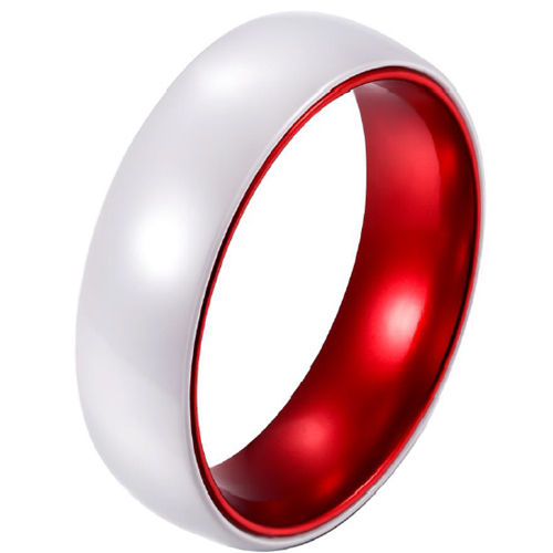 Red Tungsten Carbide And Ceramic Ring