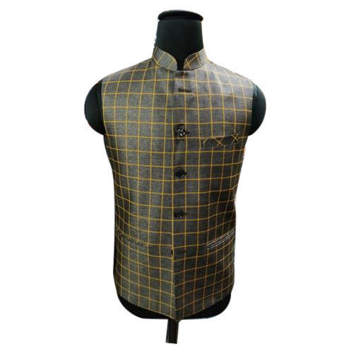 Small Checks Design Nehru Jacket