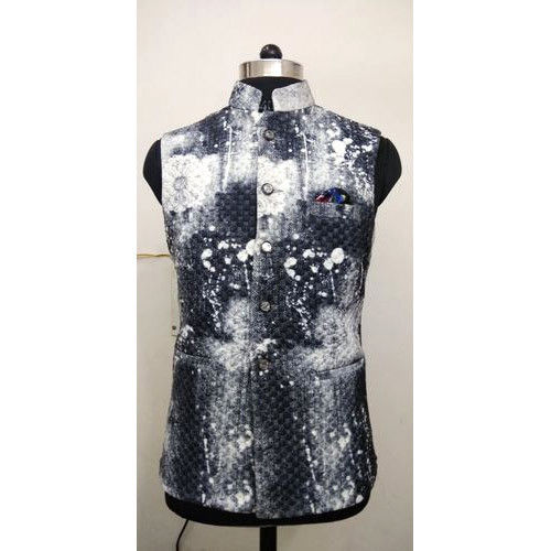 Stylish Printed Mens Nehru Jacket