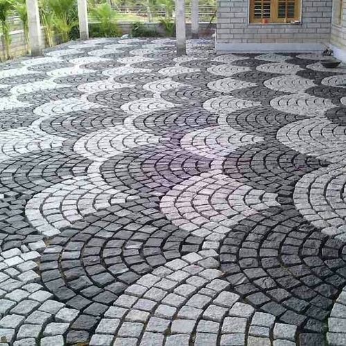 Hand Cut Black Sandstone Cobbles