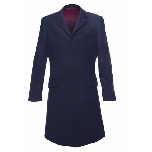 Plain Fine Fabric Mens Overcoat