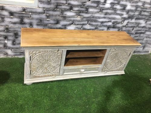 Wooden TV Stand with 2 Door 1 Drawer