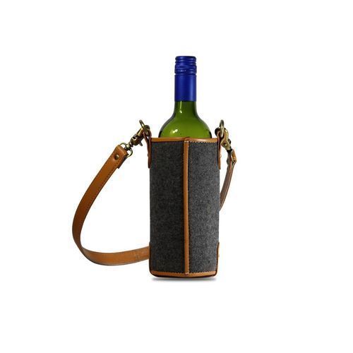 Genuine Leather Bottle Bag