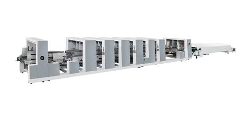 Grouping Type Automatic Separated Motor Control Food Container Folder Gluer Machine For 4 6 Corner Box