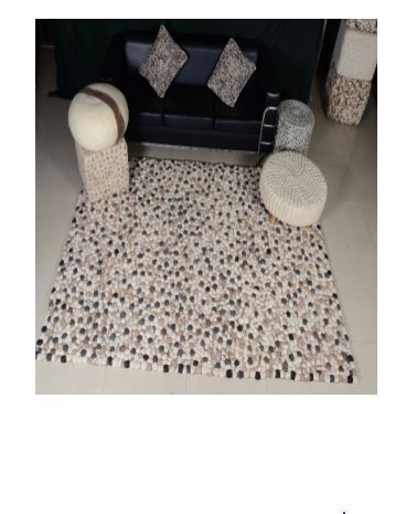 Handtrafted Woolen Pebble Carpet