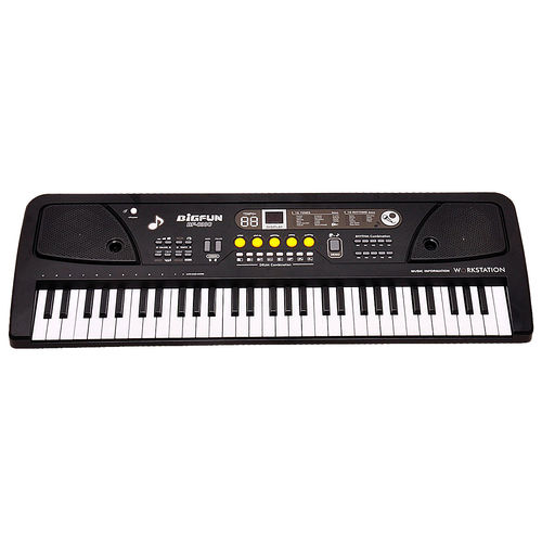 61-Key Electronic Musical Keyboard With Mic / Audio Cable / Usb Cable / Music Rest Body Material: Plastic