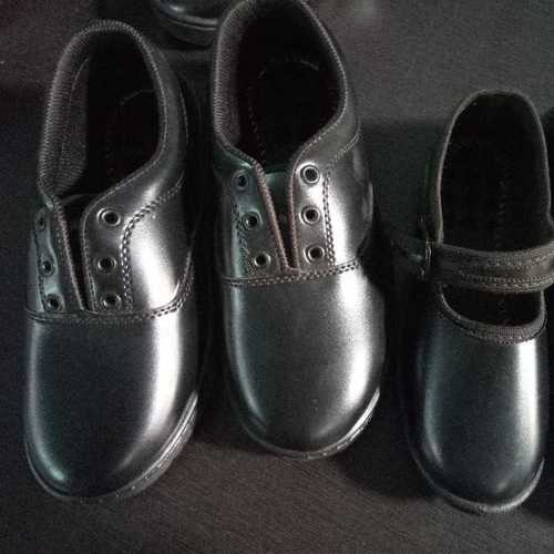 Breathable Boys School Black Shoes