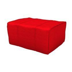 Carbon Steel and Fabric Red Livean Puff Cum Bed With Mattress