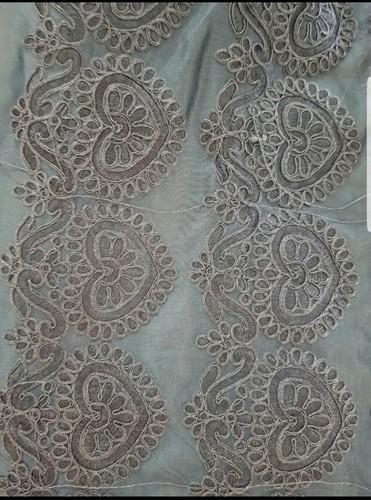 Grey Cut Work Lace
