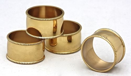 High Quality Brass Napkin Rings