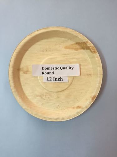 Domestic Quality Round 12 Areca Leaf Plate