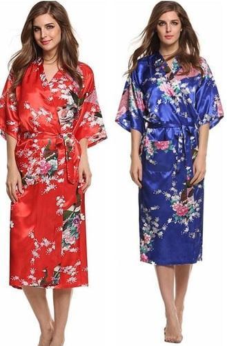 Ladies Printed Kimono Robe