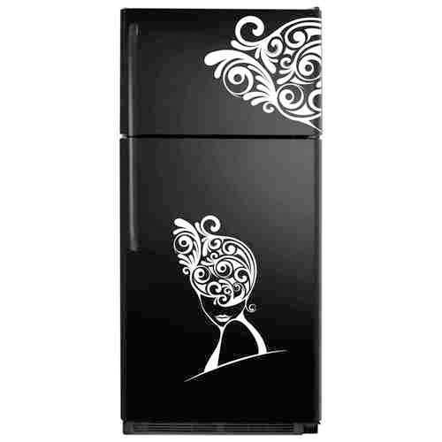 Abstract Girl Fridge Sticker