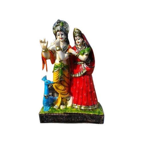 Colored Radha Krishna Statue