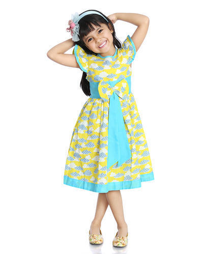 Anti Uv Girls Summer'S Cotton Frock