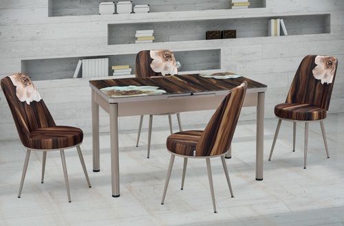 Modern Extandable Folding 1 Table and 6 Chair