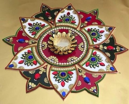 Handcrafted Stone Work Acrylic Rangoli