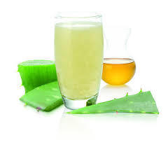 Yellow And Blue Organic Aloe Vera Juice