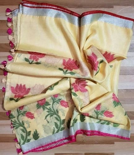 Bhagalpuri Floral Print Linen Sarees