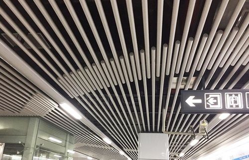 Aluminum Alloy Station Decorated Round Tube Ceiling Board