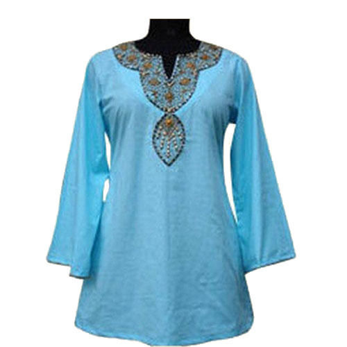 Embroiderd Trendy Blue Women Kurta