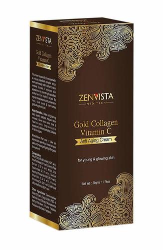 Gold Collagen & Vitamin C Anti Ageing Cream For Wrinkles & Fine Lines (Zenvista) Color Code: Multi