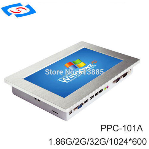 Wall Mounted 10.1 Inch Capacitive Touch Screen Industrial Panel Pc For Monitor Screen Resolution: 1024X600