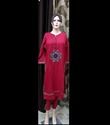 Ladies Designer Chiffon Long Selfie Kurtis