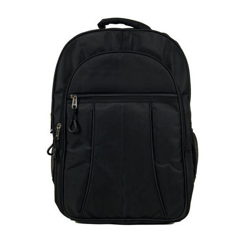 Black Polyester Shoulder Backpack