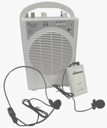 White Saatvik Portable Wireless Amplifier With Collar Mic Dexter Cd-215A