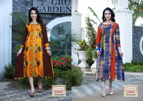 Rayon Printed Kurties Size: Small