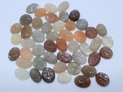 Carved Moonstone Faces Gemstone Grade: Good