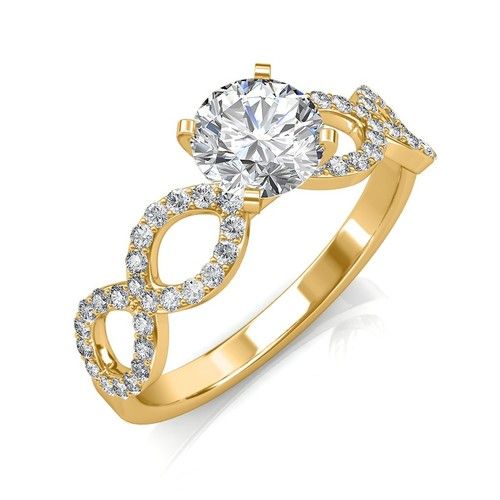 Amazon.com: Wuziwen Classic Infinity Wedding Ring Enhancer for Ladies  Yellow Gold Plated Simulated Diamond Sz 4 : Clothing, Shoes & Jewelry