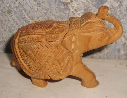 Carved Highly Attractive Wooden Elephant