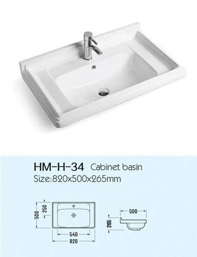 White Hm-H-34 Cabinet Basin