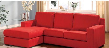 Red Designer Wooden Sofa