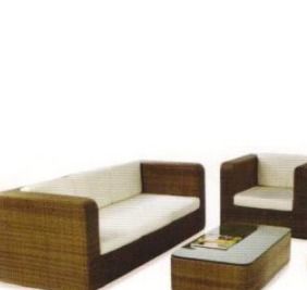 Outdoor Rattan Living Room Sofa Set Indoor Furniture