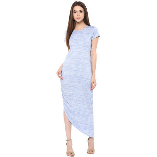 Spring Round Neck Ladies Maxi Dress