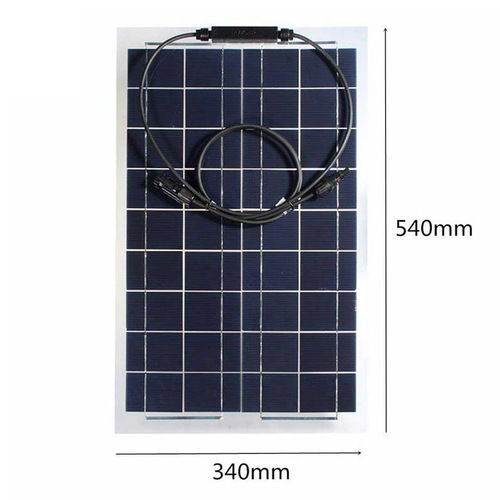 25 Watt 12 Volt Monocrystalline Flexible Solar Panel