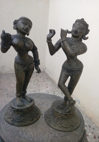 Antique Krishna & Radha Made Of Bronze