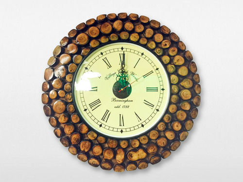 Brown Antique Wooden Wall Clock