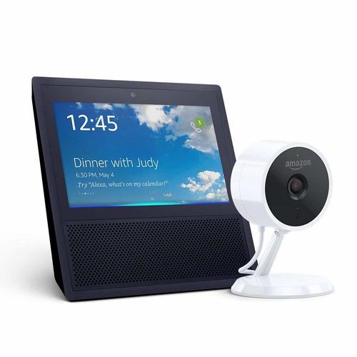 Black + Amazon Cloud Cam Indoor Security Camera Bundle (Black, White)