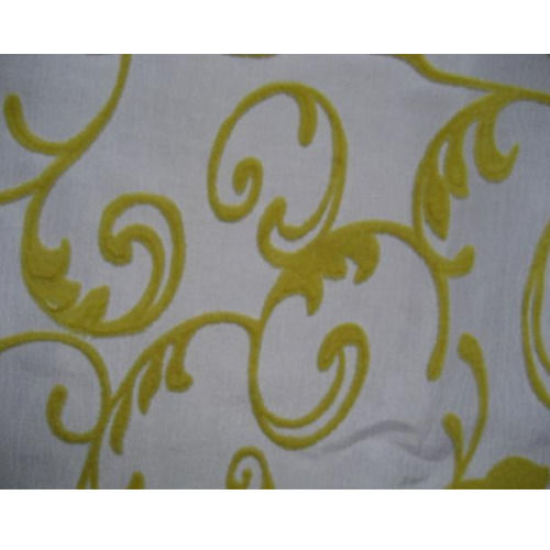 Floral Flock Printed Fabric Diameter: 30/32 Millimeter (Mm)