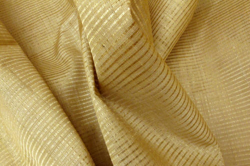 Off-White Muga Tussar Silk Saree With Butta Pallu – WeaveinIndia