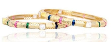 Party Wear Golden Bangles