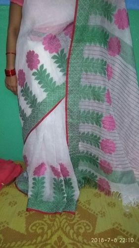 Fancy Printed Bhagalpuri Linen Sarees